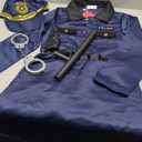 ReliBeauty Girls Police Costume Halloween Dress (4-5/110, Navy)