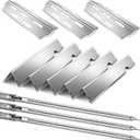 Grill Replacement Parts for Weber Genesis II 300 Series 3-Burner Tubes 17 Flavorizer Bars and Heat Deflector Barbecue Accessories for Weber Genesis 2 E310 E330 S335 LX 340 GS4 66032 66040 67490