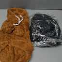 Reginary 2 Pcs Fuzzy Small Dog Hoodie Winter Dog Sweaters Double-Sided Plush Warm Soft Hooded Puppy Pet Sweatshirt Clothes Coats(Small,Black and Brown)