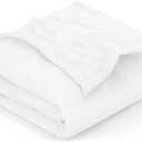 Utopia Bedding Fleece Blanket Queen Size White 300GSM Luxury Anti-Static Fuzzy Soft Microfiber Bed Blanket (90x90 Inch)