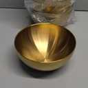 10 Pcs Gold Bowls, 5.9Inch Stainless Steel Mixing Bowls, Decorative Salad Bowls, Metal Food Serving Bowls, Single-Wall Bowls for Cereal, Fruits, Snacks