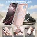 Magnetic for iPhone 16 Pro Max Case [Compatible with Magsafe] [Premium Silicone Satin-Smooth Touch] Slim Shockproof Anti-Scratch Microfiber Lining Case, 6.9 inch, Pink Sand