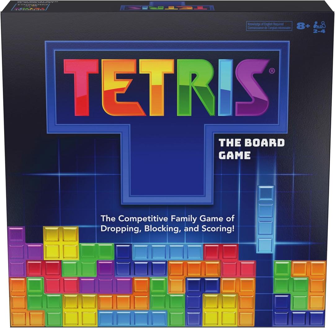 Spin Master Games, Tetris: The Board Game, Play The Classic Puzzle Game Tetris in Real Life, Multiplayer Head-to-Head Puzzle Challenge, 2-4 Players, Stocking Stuffer Gift Ideas for Ages 8 & Up (Multicolor)