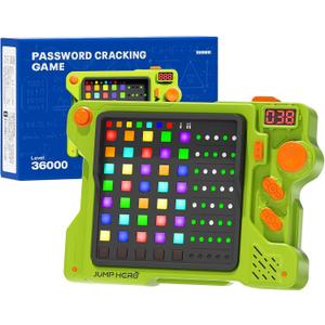 Super Decoder Game, 4-in-1 Code Breakers Puzzle Game, Handheld Games for Kids and Adults, Birthday Gift for Boys and Girls, Travel Games for Road Trip (Green)