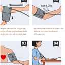 Blood Pressure Monitor, Bp Machine with Large Upper Arm Cuff of 8.7-17.3 Inches, Large Screen, Total 198 Memories for 2 Users(Black+White)