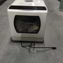 Hermitlux Portable Countertop Dishwashes, 5 Washing Programs Mini Dishwasher with 5-Liter Built-in Water Tank for Apartments & RVs, Tabletop Dishwasher with LED Light & Glass Door, No Hookup Needed