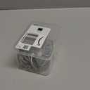 Hotop 30 Pcs Metal Drapery Curtain Rings 0.98/1.26/1.65 inch Interior Diameter and 30 Pcs Hanging Curtain Drapery Pin Hooks for Window Door Shower(Matte Silver,32 mm)