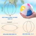 Zhanmai 50 Pcs 4 to 5 Inch Beach Balls Mini Inflatable Beach Balls Bulk White Blue Yellow and Purple Summer Toys Games Party Favors for Kids Hawaiian Pool Party