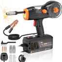 Handheld MIG Welder Machine - 110V Flux Core Portable laser welder, 120A Gasless MIG Welding Machine, Inverter Wire Feed Welding Equipment, for solder bar sizes from 0.030" to 0.035" (0.81.0mm), Large