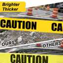 Dynta Caution Tape Yellow 5-Pack 3 Inch x 1000 Feet Caution Tape Roll Strong for Halloween Decorations, Party, Work-Site