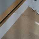 Cork Board Bulletin Board, 36" x 24" Corkboard for Wall, Rustic White Wooden Frame, Hanging Pin Board for Home & Office Decor, 10 Push Pins