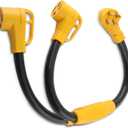 maXpeedingrods 50 Amp Y Splitter Adapter Cord 4 Prong 250V with 14-50P to 2X 14-50R Outdoor Extension Cord, 3 Feet 6/3 8/1 STW AWG for RV EV, for Tesla Model 3/S/X/Y