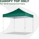 Forest Green Commercial Replacement Canopy Top for 10x10 Straight Leg Pop Up Canopy Tent with Air Vent