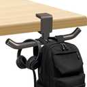 80-lb Heavy-Duty Bag Hook for Desk or Table,Adjustable Purse Hanger,Purse Hook,Backpack Holder for Table & Handbag Hanger,Space-Saving Organizer for Classroom, Dorm Office,Home,and Cafe Tables (Black)