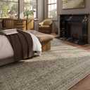 Washable Area Rugs for Living Room: 9x12 Bedroom Rug Vintage Large Rugs Stain Resistant Non Slip Low Pile Soft Lightweight Carpet for Kitchen Dining Room Farmhouse Nursery Kids Room