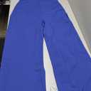 Womens Jumpsuit Dressy Casual Cap Sleeve Square Neck Wide Leg Long Pant Rompers With Pockets (Small, Royalblue)