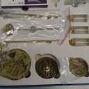 12 Pcs Incense Burner Kit, Brass Powder Ash Making Set with Censer, Chinese Incense Art Mold Press Tool, Home Fragrance Holder in Gift Box for Relaxation, Meditation, Yoga, Aromatherapy