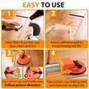 Floor Gap Fixer Tool, Laminate Flooring Tools, Enhanced Vacuum Suction Cup & 6 PCS Sticky Pads for Laminate, Wood, Tile, Vinyl Floor Gap Repair Tool - Durable, Compact, & Efficient Flooring Tools