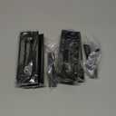 HBL' 2 Pack | Pocket Door Hardware Set  4 Recessed Flush Finger Pulls & 2 Edge Pull, Made of 304 Stainless Steel, Template Included, Black.