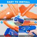 Fuwidvia 3 Pack Airplane Launcher Toys, 13.2'' LED Foam Glider Plane Toy for Boys, 2 Flight Modes Outdoor Flying Toys Birthday Gifts for Boys Girls 4 5 6 7 8 9 10 11 12 Year Old (Blue&Green&Orange)