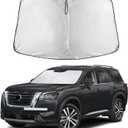 EcoNour Windshield Sunshade Compatible for Nissan Pathfinder 2022-2024 2025 2026, Sun Visor for Front Windshield & Window Sun Shade Cover, UV Heat Blocker & Protector, Car Accessories