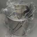 Stainless Steel 4 Qt Flat Back Sided Dog Pails - Dual Hooks Hanging Food & Water Bucket Dogs, Kennels, Cages and Critter Crates - Multi Purpose Pets (4 Quarts) (4 Quart)