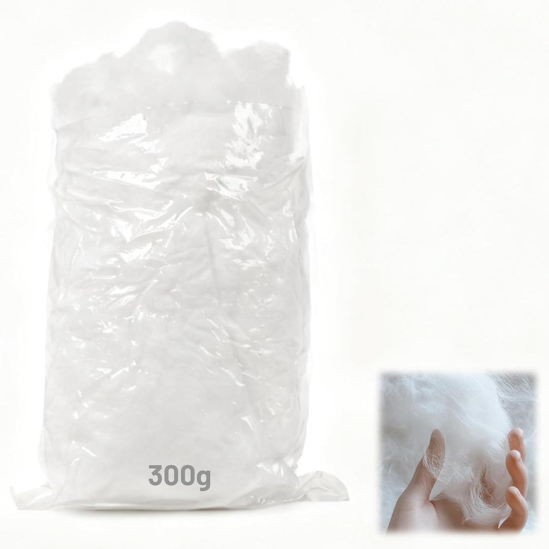 AIIQESBT Fake Snow Decor, 10.58 Oz / 300 G Cotton Clouds, Fluffy Indoor Cotton, Soft Artificial Snow for Christmas Winter Decoration