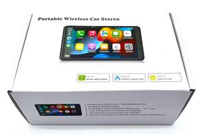 Wireless CarPlay Screen Android Auto for Car, 7" Touch Screen Naivgation Portable Car Stereo CarPlay Bluetooth Mirror Link, Siri, AirPlay, AUX, Voice Assistant for All Vehicles Upgrade