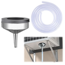 12Ft Magnetic Window Air Conditioner Drain Kit Universal Portable Air Conditioner Drain Hose Kit AC Drain Pipe Replacement Condensate Drain Hose Funnel Connector for Window AC and Mini Split Units