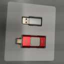 Apple MFi Certified 256GB Flash Drive for iPhone Thumb Drive Photo Stick, USB Memory Stick iPhone Flash Drive for Photos Videos, High Speed Jump Drive Compatible for iPhone/iPad/Android/PC (Red)