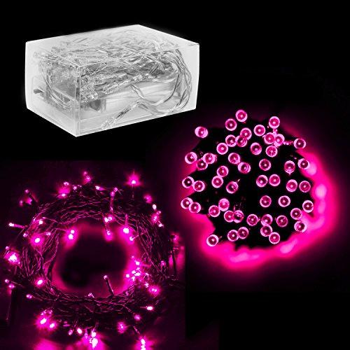 30 Mini Bulb LED Battery Operated Fairy String Lights in Pink for Valentines Day, Romantic Wedding, Home Decoration Room Lighting, Christmas, Crafts (158" inch Long String)