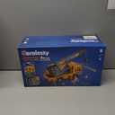 Large Crane Truck Toy with Extendable Crane Arm, Lights & Siren Sounds, Assemble & DIY Truck Engineering Vehicle Toy for Boys Girls Christmas Birthday Gifts Kids Toys for 3 4 5 6 7 8 Years Old