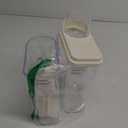 2PCS Laundry Detergent Dispenser, 60.9oz Plastic Liquid Detergent Dispenser for Laundry Room/Powder/Fabric Softener with Labels, Clear