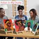 16 Pcs Pre Drawn Canvas for Painting for Adults Sip and Paint Kit Pre Printed Canvas to Paint DIY Art Party Supplies Girls Night Date Night (Couples, 8x10 in)