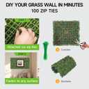 Artificial Grass Wall Panels, 8 PCS 20x20 inch Boxwood Hedge Wall Panels with 100 Zip Ties, Boxwood Backdrop for Outdoor Indoor Decorative Fences Privacy Hedge