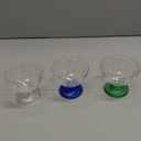 Rozer 4 Pcs Ice Cream Bowls 8.5 oz Colorful Clear Acrylic Dessert Cups Footed Cute Plastic Trifle Bowl for Serving Sundae Salad Ice Cream Cocktail Condiment Fruit Snack Holiday Party