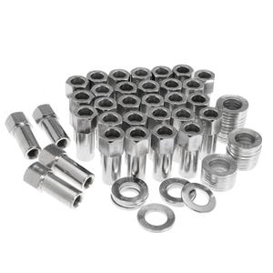 7/16"-20 Wheel Lug Nut for Cragar for SST Mag with Center Washer Open Ended, 13/16 Hex 2.01 Total Length (24Set)