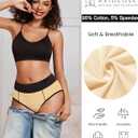 Avidlove Womens Underwear Cotton Hipster Panties High Waist Briefs Color Clash Underpants 1-4 Packs (XX-Large)