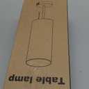 Fenmzee Bedside Table Lamp for Bedroom - 3 Way Dimmable Touch Lamp USB C Charging Ports and AC Outlet, Small Lamp Wood Base Round Flaxen Fabric Shade for Living Room, Desk, LED Bulb Included