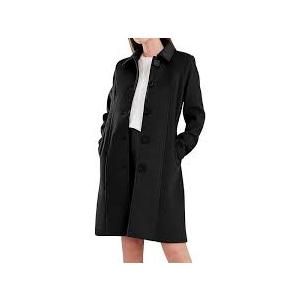 Women's Elegant Single Breasted Pea Coat Long Sleeve Winter Wool Blend Overcoat Long Jackets S