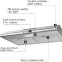 30″ Under Cabinet Range Hood Ducted and Ductless Convertible