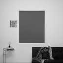 Cordless Roller Shades 100% Blackout Blinds for Windows and Doors, Pull Down Room Darkening Window Shades, Easy to Install for Home and Office, Grey, Fixed 75 Inches High, 42 Inches Width