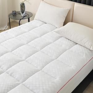 King Size Mattress Protector, Mattress Topper with 8-15" Inch Deep Pocket, Extra Thick Pillow Top, Quilted Fitted Mattress Cover (78x80 inch, White)
