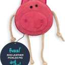 Eco Leather Pickles Pig Natural and Tough Dog Toys - Long Lasting Chew Toys for Aggressive Chewers - Strong Dog Toy for Dogs and Puppy (1)