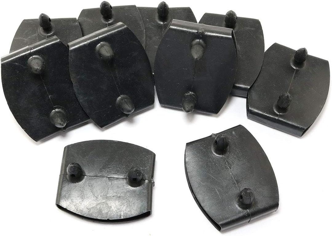 Pro Bamboo Kitchen 10-Pcs Bed Slat Plastic Center Caps, 55 x 9 mm, Black