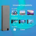 5Star Aluminum Portable External Solid State Drive SSD 2TB, Read up to 500MB/s, USBC, USB A 3.2 Gen 2, Waterproof, Dustproof (IP68), Shockproof, Pressure Resistant