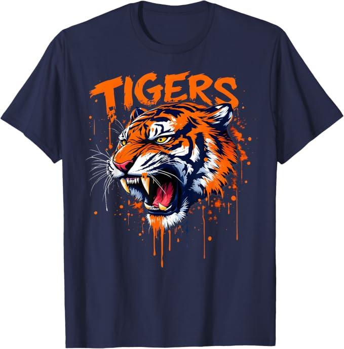 Vintage Classic Tigers Personalized Name Gift for Men Women T-Shirt, 6XL