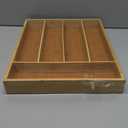 Silverware Organizer Kitchen Drawer Organizer Utensil Organizer Bamboo Silverware Holder Cutlery Organizer in Drawer Flatware Organizer Tray(5 slots, Natural