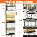 Towel Racks for Bathroom 39.9 Inch Wall Mounted Towel Rack with Shelf, Bathroom Towel Storage Holds 6 Large Rolled Towels, Metal Wall Towel Rack, Black