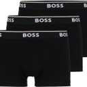 3-pack Stretch Cotton Regular Fit Trunks (Large, Black Vinyl)